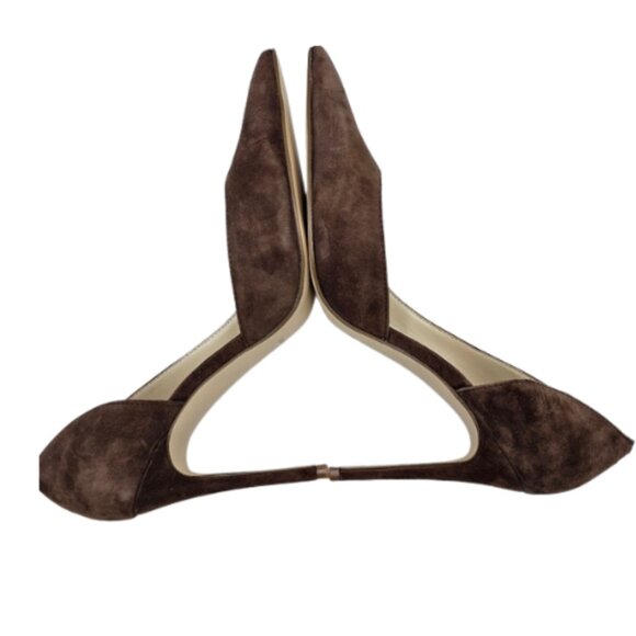 Women’s Nine West Folowe D’Orsay Pointed Toe Pumps – Brown Suede – Size 11 - Picture 6 of 9